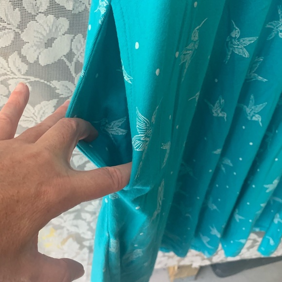 Coldwater Creek Teal Smocked Dress - Picture 4 of 6